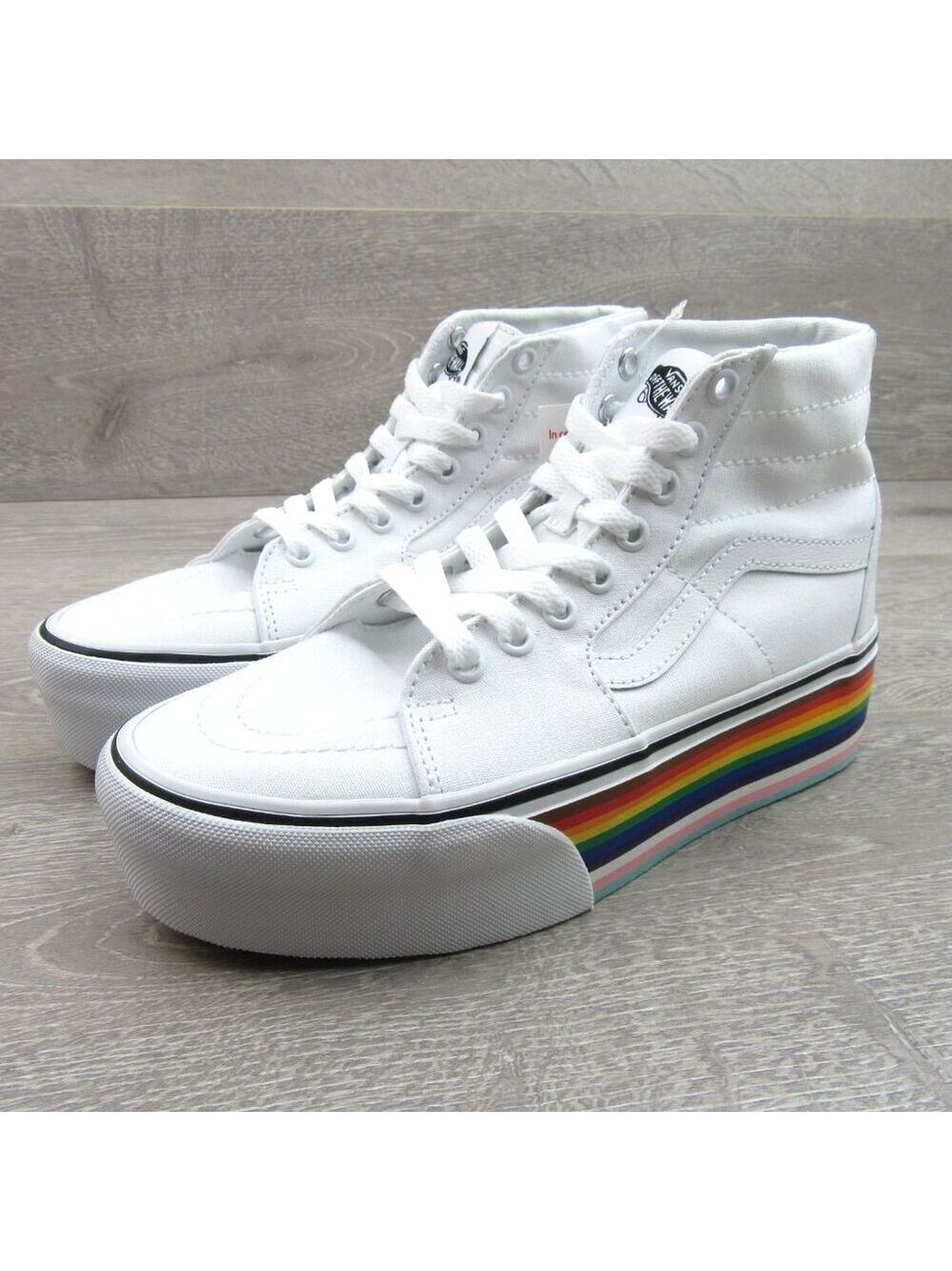 Vans SK8-HI Tapered Rainbow Pride Shoes Womens Size 7.5 NEW - Picture 4 of 15